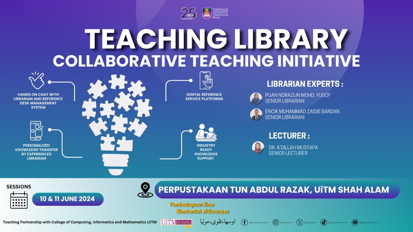 Program Teaching Library Siri 3 dan 4 antara PTAR dan Kolej Pengajian Sains Maklumat Puncak Perdana