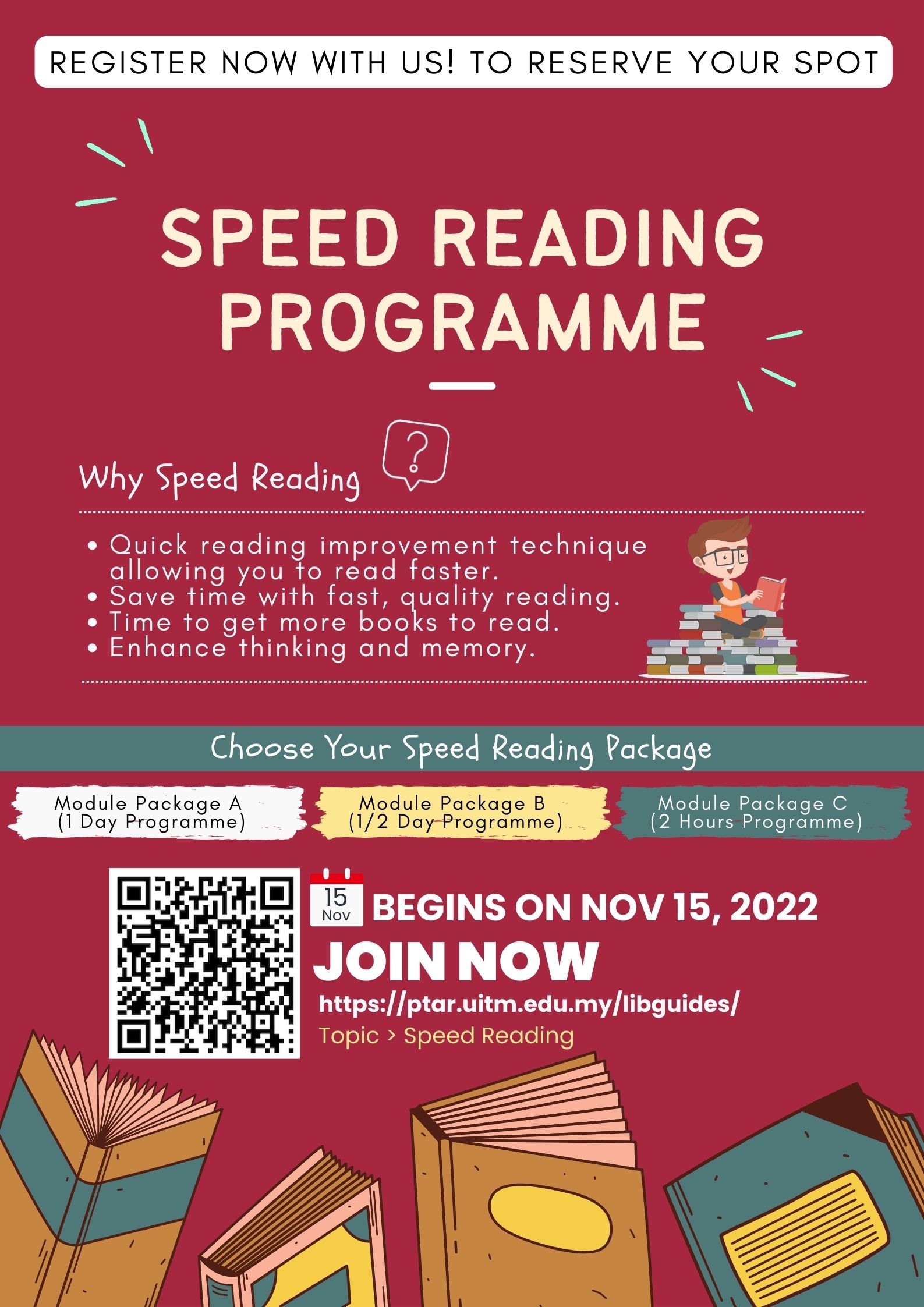 PROGRAM SPEED READING ANJURAN PERPUSTAKAAN TUN ABDUL RAZAK