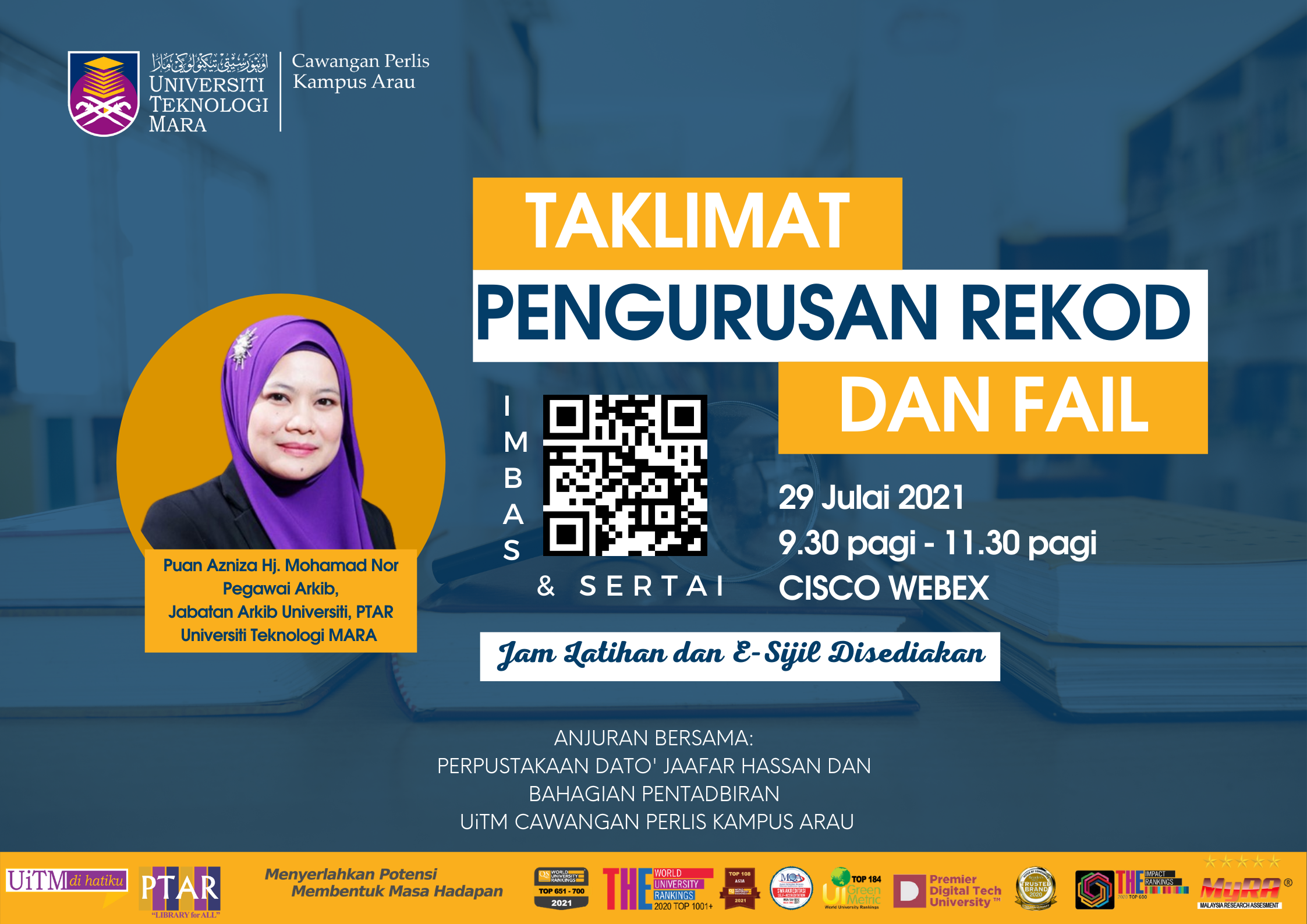 Taklimat Pengurusan Rekod Dan Fail Uitm Perlis Library